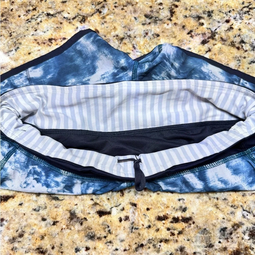 lululemon athletica Blue Tie-Dye Athletic Shorts